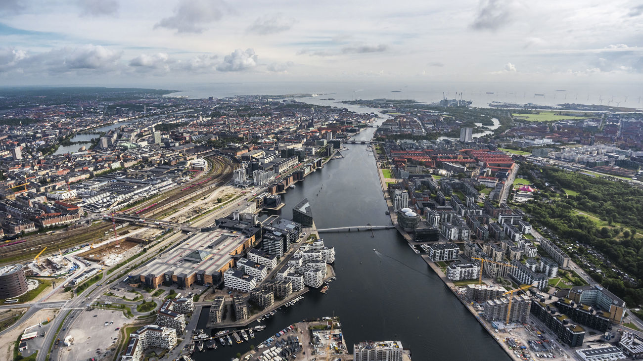 Aerial view of Copenhagen